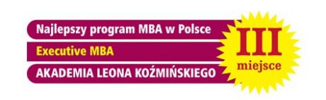 Studia Executive MBA w ALK na 3 miejscu w Polsce
