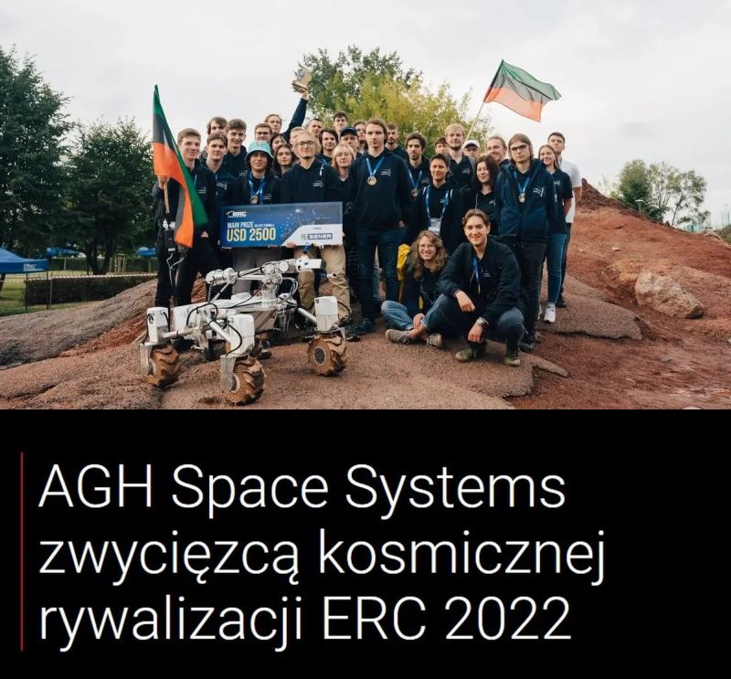 Zespół AGH Space Systems zwyciężył w 8. Zawodach European Rover Challenge, fot. Natalia Deyna, KSAF AGH 
