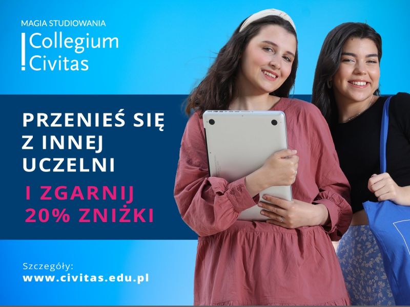 Specjalna oferta Collegium Civitas dla osób przenoszących się z innej uczelni