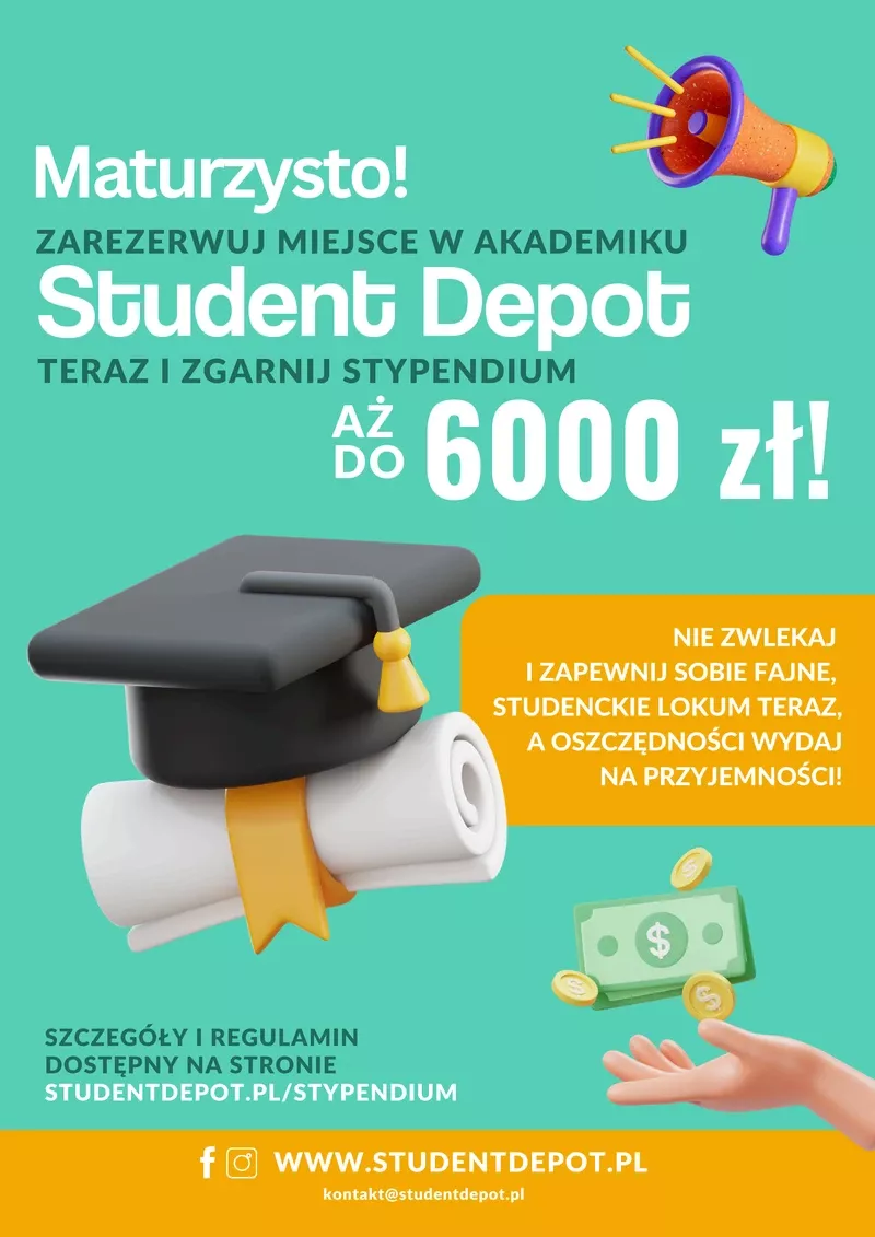 Plakat - stypendium Student Depot