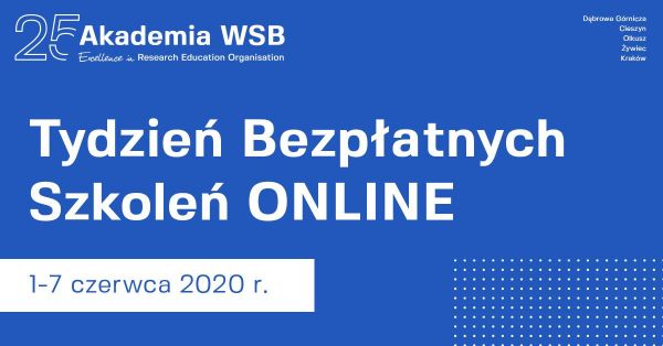 Tydzień Bezpłatnych Szkoleń Online w Akademii WSB