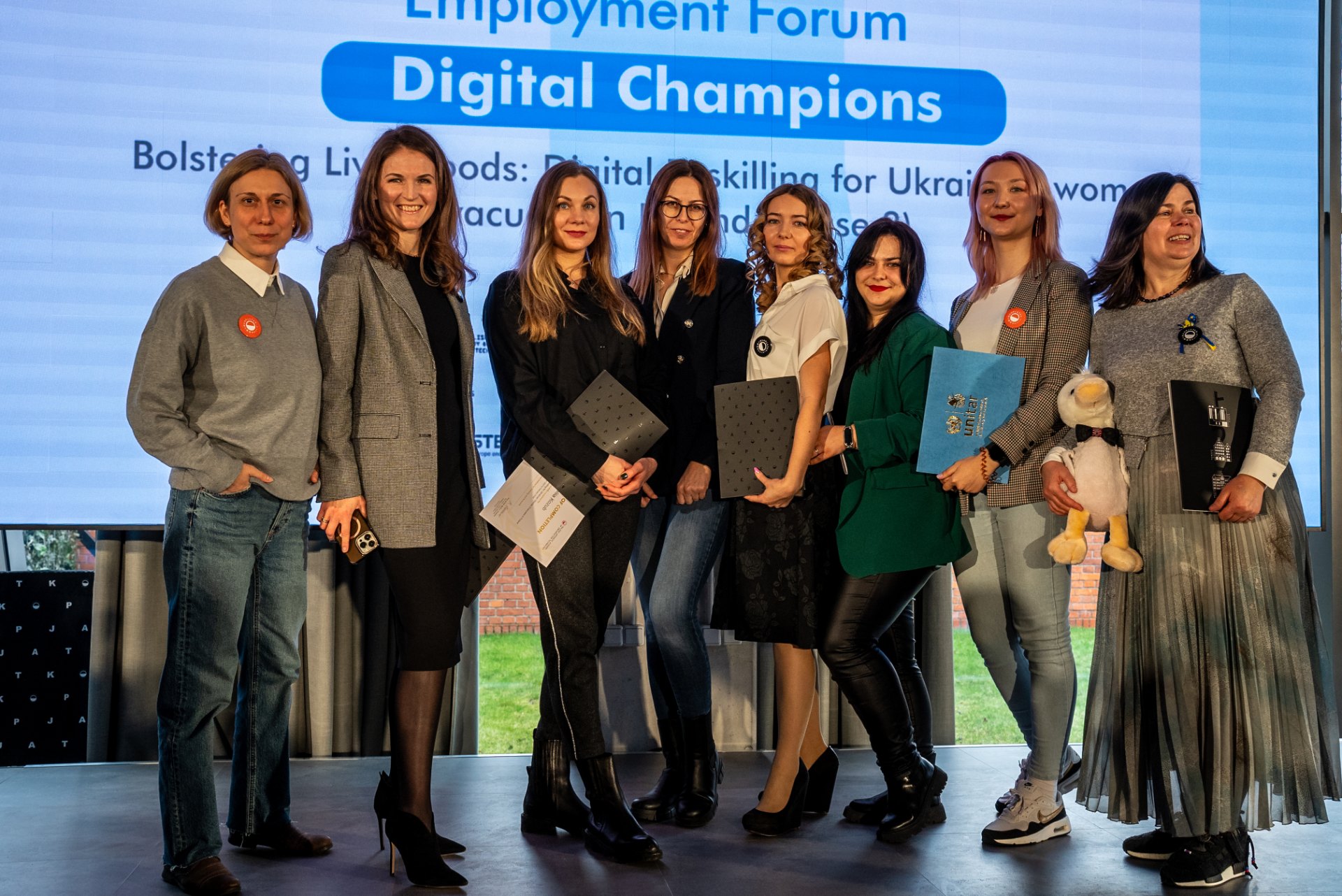 Uczestniczki i organizatorki programu PJATK i UNITAR podczas wydarzenia Digital Champions
