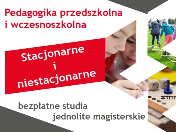 Pedagogika przedszkolna i wczesnoszkolna - bezpłatne studia w WSPA w Lublinie
