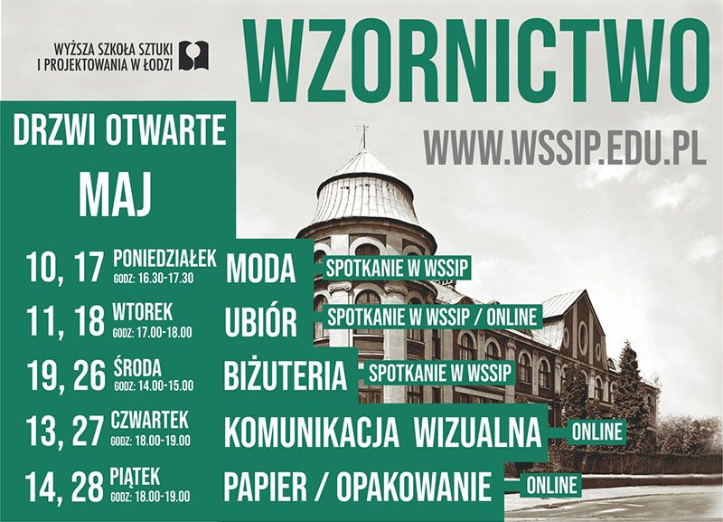 Drzwi otwarte na Wydziale Wzornictwa WSSiP w Łodzi