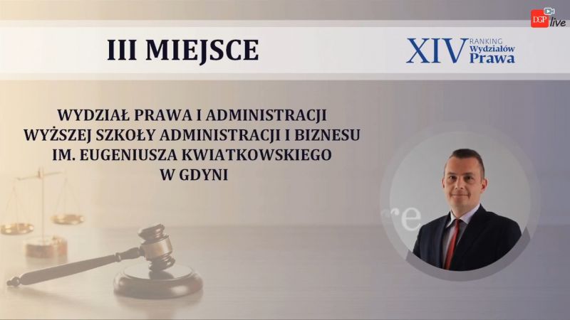 Prawo WSAiB 3 w Polsce - ranking DGP 2020