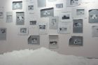 miniatura Małgorzata Pawlak, Sztuczny śnieg, 2020, instalacja na stole 120x166 wys. 73cm oraz Google Igloos, 2019 i 20, 300x300cm olej, akryl, fragment