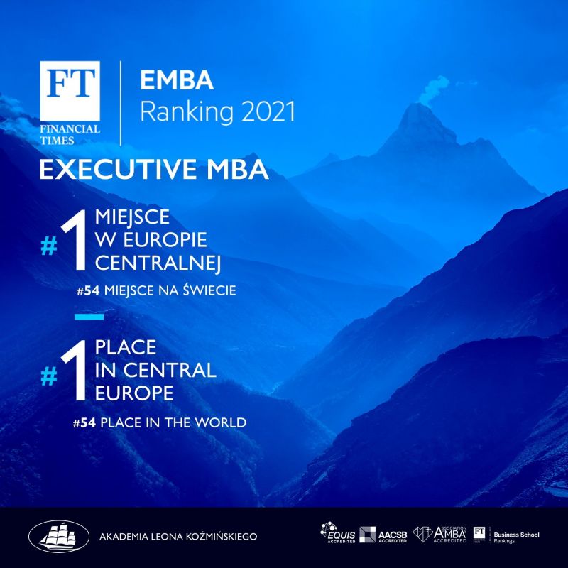 Executive MBA w Koźmińskim awansuje w światowym rankingu „FT”
